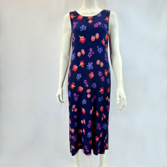 R&K Originals Dresses & Skirts - R&K Floral Print Sleeveless Midi Dress M 90s Vintage Cottagecore Colorful Resort